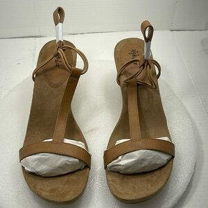 Style & Co Mulan Wedge Sandals, Tan Women Size 12   Item#90